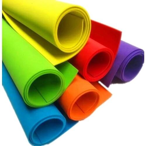 10pcs DIY EVA Sponge Foam Kraft Paper 50 X50CM Foamiran Paper for Kindergarten Needlework Colored Sponge Paper Handmade Gifts