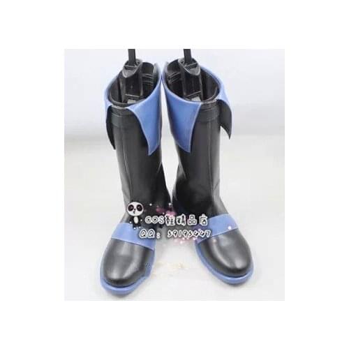 The Dark Black bullets Satomi Rentaro Black Long Cosplay Shoes Boots X002