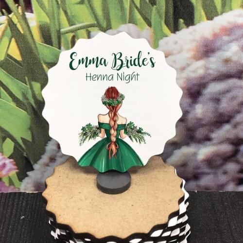 Save the Date Wooden Magnet for Your Guests and Colorful Printed Wedding, Henna, Christening Gifts 25 pcs