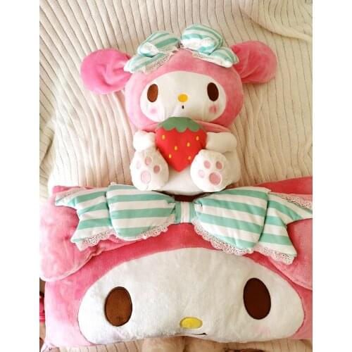 30cm*25cm Kawaii Plush Toy Cute Melody Rabbit Peluche Doll Tissue Box Soft Stuffed Animal pillows Toys Home Decor Girls Gift