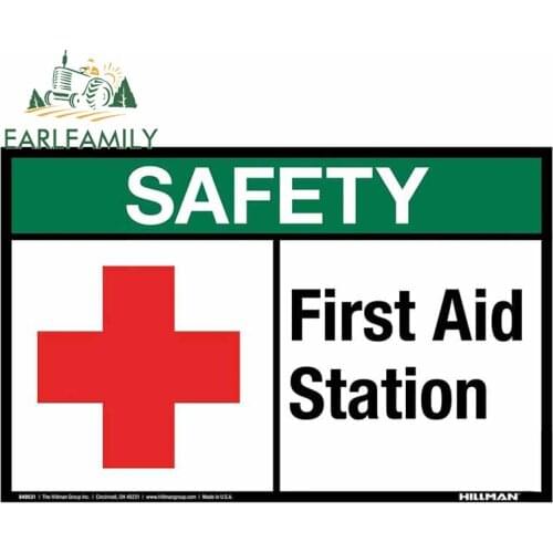 EARLFAMILY 13cm x 8.5cm For First Aid Sign Personality Car Stickers Auto Car Assessoires Decal Vinyl Material Creative Decor