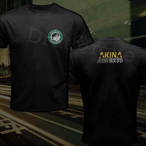 Takumi Fujiwara Tofu Shop Emblem Ae86 Initial D Akina Speed Star Drift Fashion O-Neck Cotton Print Your Own Double-sided Shirt