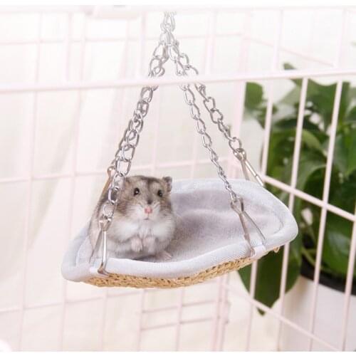 Hamster Supplies Suger Glider Hamster Hammock Cage Accessories Small Animal Mat With Hooks