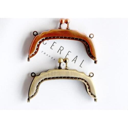 K173 Mini cute Bronze 8CM vintage Smooth exquisite Metal Purse frame Kiss Clasp DIY Quilting handmade Coin Purse Frames 2pcs