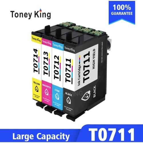 T0715 Multipack Ink Cartridges For Epson T0711 T0712 T0713 T0714 4 Color Easy to use water Resistance Full Ink Cartridge