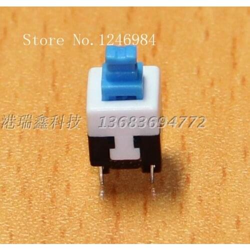 [SA]7 * 7 blue head six feet Dual reset button switch normally open and normally closed switch button PB-22E37 Port Ruixin--200p