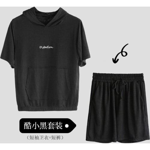 Spring and Summer Women Homebody Suit Short Sleeve Fleece Pants Leisure Thin Cool Fashion Housecoat Walking Dress