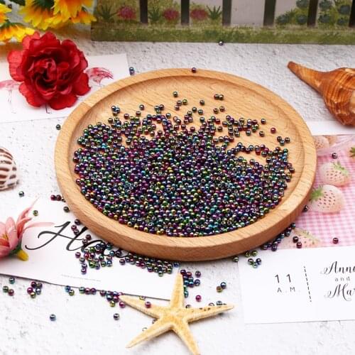 100pcs 3/6/8mm HOLE Shinning DIY Imitation Garment Beads for Clothes Seedbeads Round Beads Craft For Fashion Jewelry Making