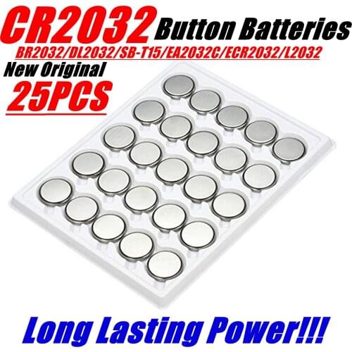 25PCS/Lot High Quality CR2032 3V Coin Button Battery , For Bluetooth Controller , Computer, Calculator, Motor Vehicle