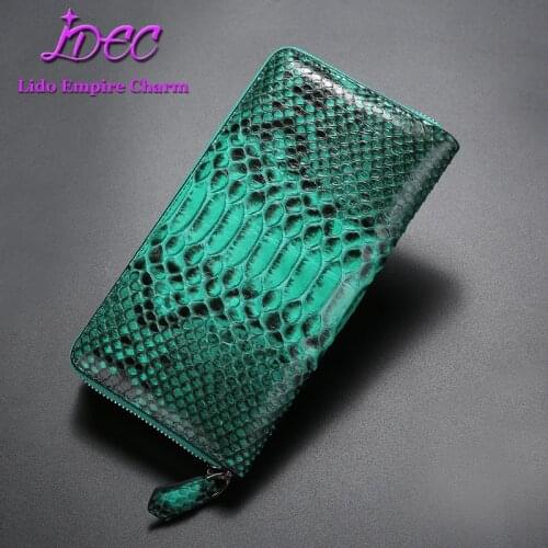 Fashion wallet for Lady real Python skin 2020 new design Snakeskin purse clutch multiple colour