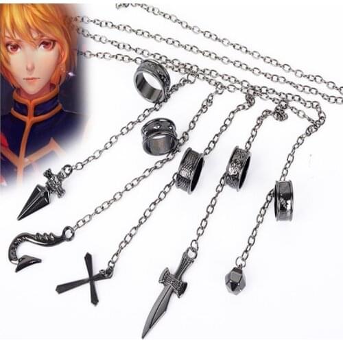 Fashion Hunter x Saber Kurapika Cosplay Costume Prop Alloy Metal Ring Accessories Mens Rings For Men Boyfriend Gift Jewellery