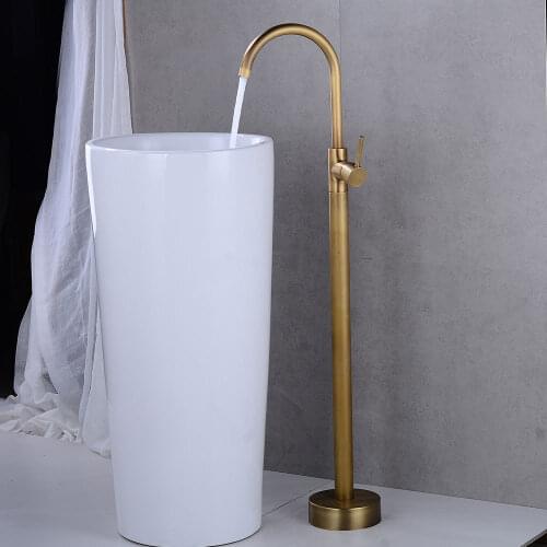 Bathroom Bath Spout Shower Floor Mount Shower set Mixer Valve Brass Material Bathtub Filler Mixer Taps Gold/Black/Chrome