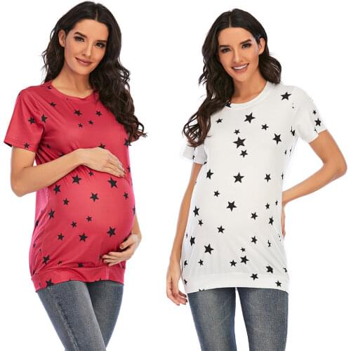 2021 Brand New Women Pregnancy Clothes Baby Now Loading Pls Wait Maternity T Shirt Summer Short Sleeve Pregnant T-shirts