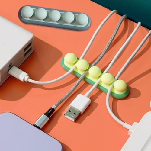 Organizer Manager Cord Earphone Holder Mouse Clips Data Bobbin USB Winder Charger Protector Wire Desktop Tidy Management Cable