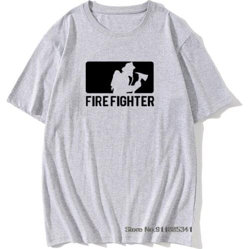Firefighter Fireman Cotton Basic Tshirt Mens Casual Tops Tees Short Sleeve Printed T-shirt Camisas Hombre Top Quality