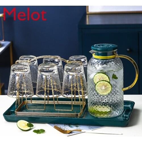 Luxury Water Cup Set Household Living Room Ceramic Water Set Nordic Teapot Teacup Tea Set with Tray Durable China High Quality