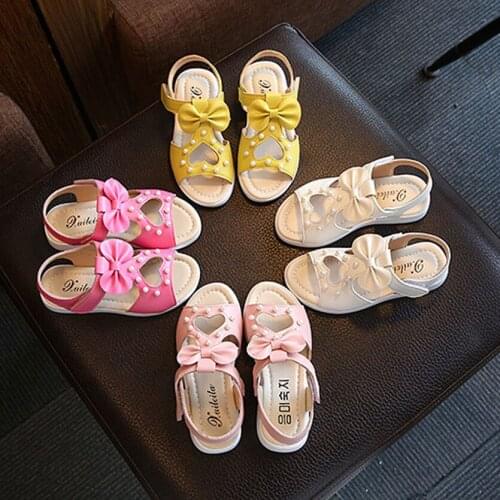 2021 Children Shoes For Girls Roman Style Summer Girls Sandals Princess Flowers Kids Sandalen Fashion Soft Girls Shoes