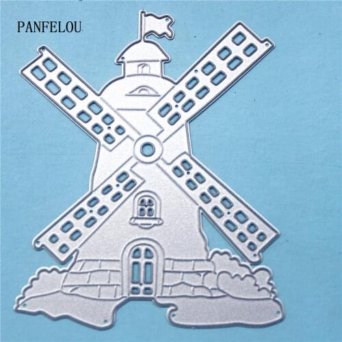 PANFELOU Metal craft The farm windmills paper die cutting dies for Scrapbooking/DIY Easter wedding Halloween cards