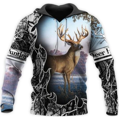 Camo AMO HUNTING ANIMALS deer ART 3D Hoodies Hoodie Men Women New Fashion Hooded Sweatshirt Long Sleeve casual Pullover-4