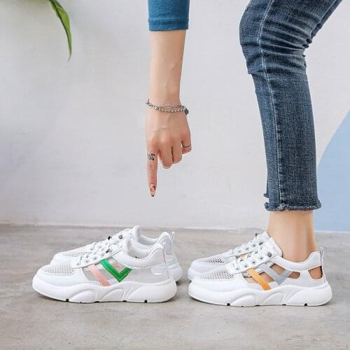 Shoes Women Slippers 2021 New Summer Sports High Sandals Womens Flat White Fashion Sandales Femmes