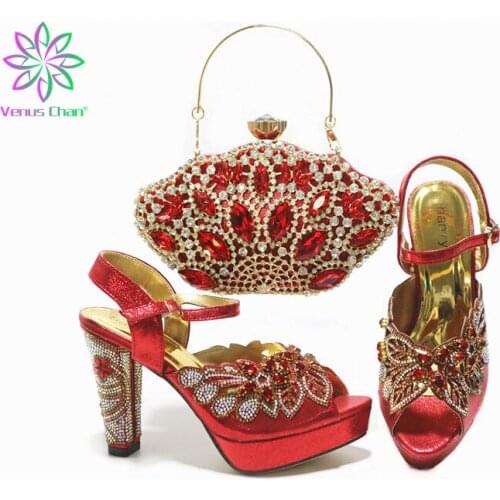 2020 New Coming Office Lady African Designer Shoes And Bag Set To Match Nigerian Party Shoes With Matching Bags Set