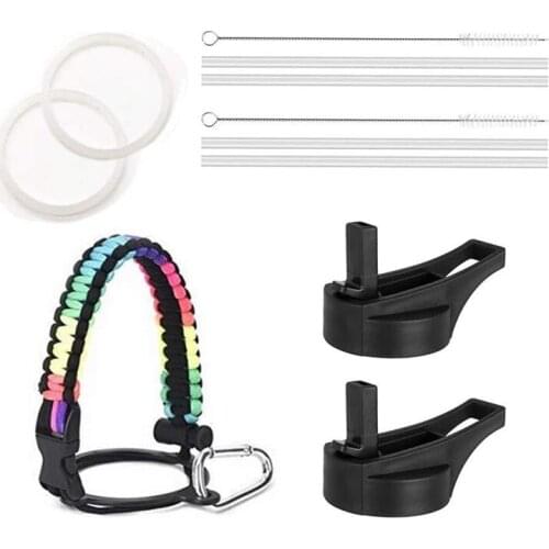 1 Set Straw Lid for Hydro Flask Wide Mouth Bottle 12-64 Oz Hydroflask Flip Top Sport Water Bottle Lid with Brush