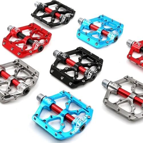 1 Pair 9/16'' Mountain Bike Pedals Aluminum with Anti-slip Nail 3 Sealed Bearing Platform Pedal for MTB Road Bicycle