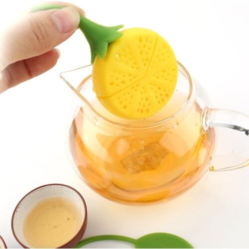 1pc Portable Lemon Shape Loose Tea-leaf Infuser Strainer For Tea Pot Brew Teas Infusers Food-grade Silicone Tea Holder Hot Sales