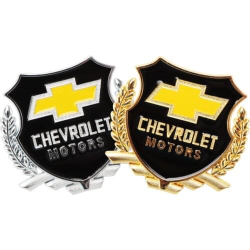 2pc 3D Metal Car Styling Side Window Car Door Sticker Decoration For Chevrolet Colorado Cruze Spark Captiva Malibu Trax Ave