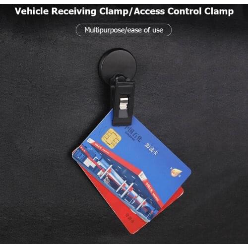 2pcs Car Interior Window Ticket Clip For Sunshade Curtain Towel Mount Black Clip Plastic Pasteable Removable Holder Accessories