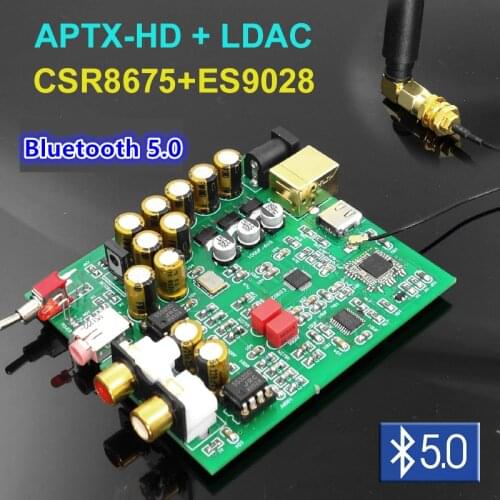 2020 New CSR8675 Bluetooth 5.0 ESS9028 DAC Bluetooth Audio decoder support LDAC APTX-HD Bluetooth audio receiver