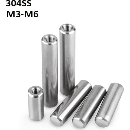 304 Stainless Steel Dowel Pins Internal Thread Cylindrical Pin M3 M4 M5 M6