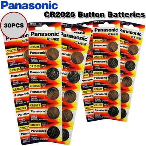 30X original brand new battery for PANASONIC cr2025 3v button cell coin batteries for watch computer cr 2025 For Main Board Toy