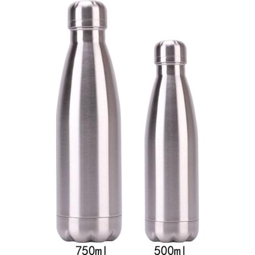 50 PCS 500ml Stainless Steel Water Bottle Vacuum Flask Single Layer Coke Bottle Single Layer Stainless Steel Sports Bottle