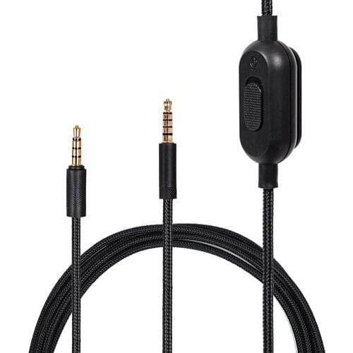 2m Audio Cable Male To Male Adapter Cord 3.5mm AUX Line with Mute Switch for Logitech G433 G233 GPRO GPRO X Headset Earphones