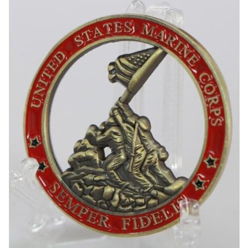 United States Marine Corps Logo Hollow Commemorative Coin Lucky Coin Medal Gift Challenge Coin