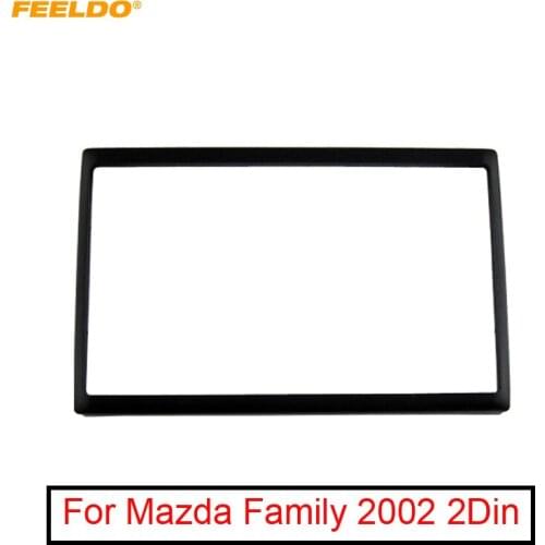 FEELDO Car Dash Installation Trim Kit Stereo Fascia Frame for Mazda Family 2002 2Din Radio DVD Refitting Panel Frame Kit #1528