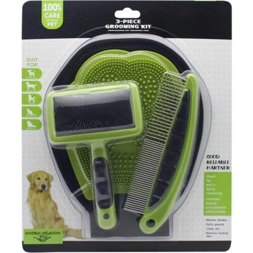 Pet Grooming Tools Professional 2Pcs Dog Shedding Combs With Pet Grooming Glove Pet Grooming Set Pet Supplies Pet Accessories