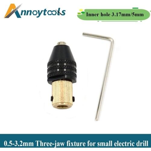 Mini 0.5-3.2MM For Mini Electronic Drill Chuck Bit Tool Set Three-jaw Fixture Universal New Engraver Accessories
