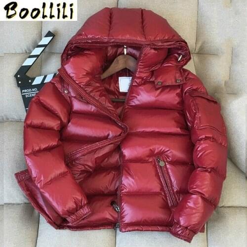Boollili Mens Down Jacket Winter Duck Down Jacket Men Hooded Short Coat for Men Warm Puffer Jackets Doudoune Homme