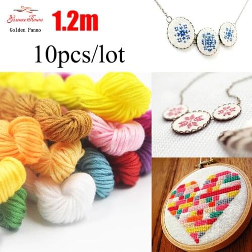 Golden Panno DIY DMC 223-336 Embroidery Floss Embroidery Threads 10PCS/lot 1.2M Cross-stitch kit Cross stitch Floss Kits 11.12