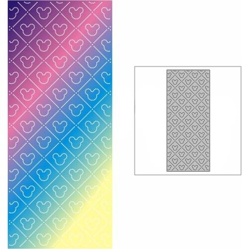 New Slim Spotted Mouse Head Line Background Plate Craft Embossing 2021 Metal Cutting Dies for DIY Scrapbooking Album Card Making