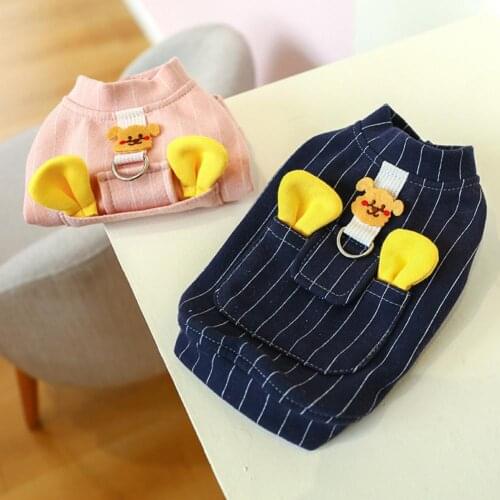 Casual Soft Pet Vest Shirt Fashion Dog Clothing with Pocket for Daily Wear