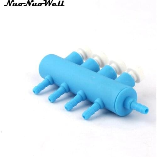 1pcs NuoNuoWell 4 Way Diameter 5mm Air Pump Splitter Valve Aquarium Fish Tank Fittings Adjustable Oxygen Flow Control Valve