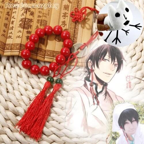 Hoozuki no Reitetsu Hakutaku Cosplay earrings with bracelet