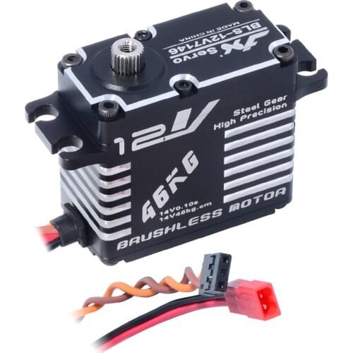 Jx Servo Bls-12V7146Mg 46Kg Large Torque Servo 12V Metal Gear Brushless Motor Servo for Rc Crawler Car Plane Robot Quadcopter