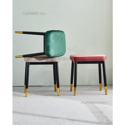 Nordic Stool Iron Art Makeup Stool Simple Modern Dressing Stool Bedroom Net Red Dressing Table Stool Dining Stool Shoe Changing