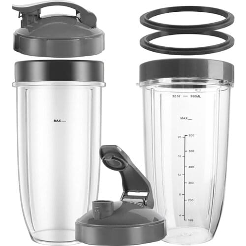 32 Oz Replacement Cups Compatible for NutriBullet 900W 600W Blenders Replacement Parts for NutriBullet