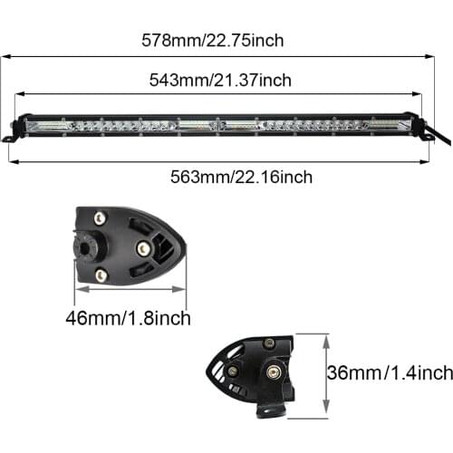 ECAHAYAKU 1 Piece 20 inch LED Work Light Bar 156W IP 67 for car Mid net and gap between luggage rack and roof top pickup train