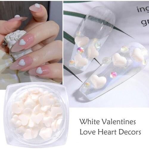 40Pcs/Box size mixed Candy Love Crystal Diamond Heart Glass Symphony Shining Mocha Macaron New Nail Decoration